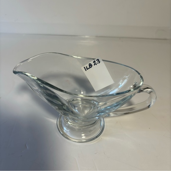 Vtg unmarked clear handled gravy boat sauce server like new - Picture 8 of 8